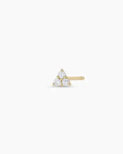 gorjana Diamond Jolie Single Stud 14k Solid Gold Hot