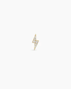 gorjana Diamond Lightning Single Stud 14k Solid Gold Sale