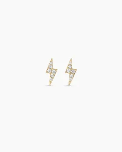 gorjana Diamond Lightning Studs 14k Solid Gold Hot