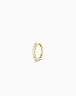 gorjana Diamond Pavé Single Huggie 14k Solid Gold Outlet