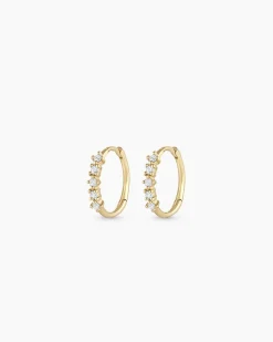 gorjana Diamond Row Huggies 14k Solid Gold Online