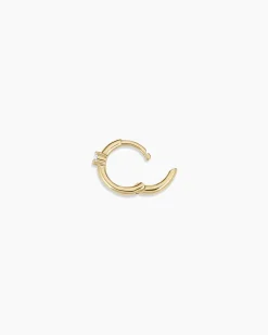 gorjana Diamond Solitaire Single Huggie 14k Solid Gold Discount