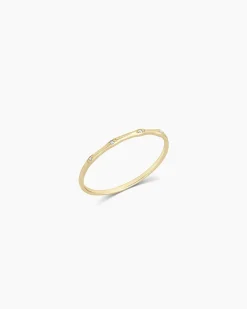 gorjana Diamond Stacking Ring 14k Solid Gold New