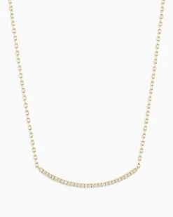 gorjana Diamond Taner Bar Necklace 14k Solid Gold Sale