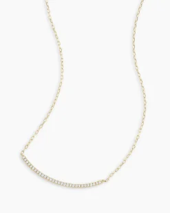 gorjana Diamond Taner Bar Necklace 14k Solid Gold Sale