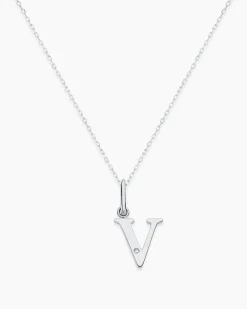 gorjana Diamond Vintage Alphabet Charm Necklace Best