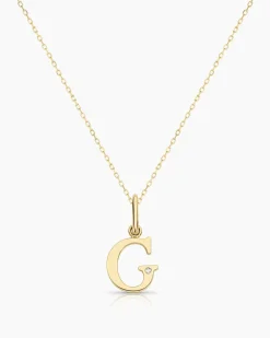 gorjana Diamond Vintage Alphabet Charm Necklace Best