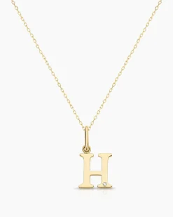 gorjana Diamond Vintage Alphabet Charm Necklace Best