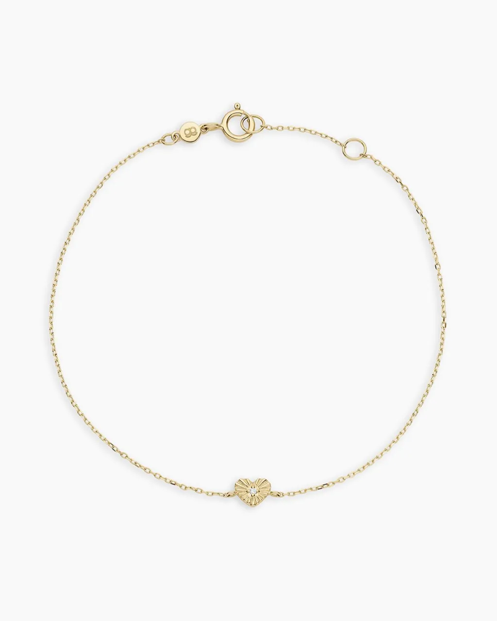 gorjana Diamond Vintage Heart Bracelet 14k Solid Gold Sale