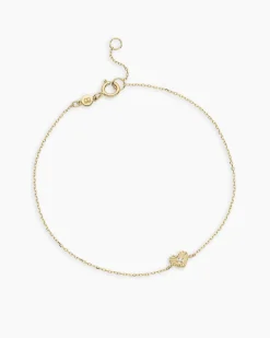 gorjana Diamond Vintage Heart Bracelet 14k Solid Gold Sale