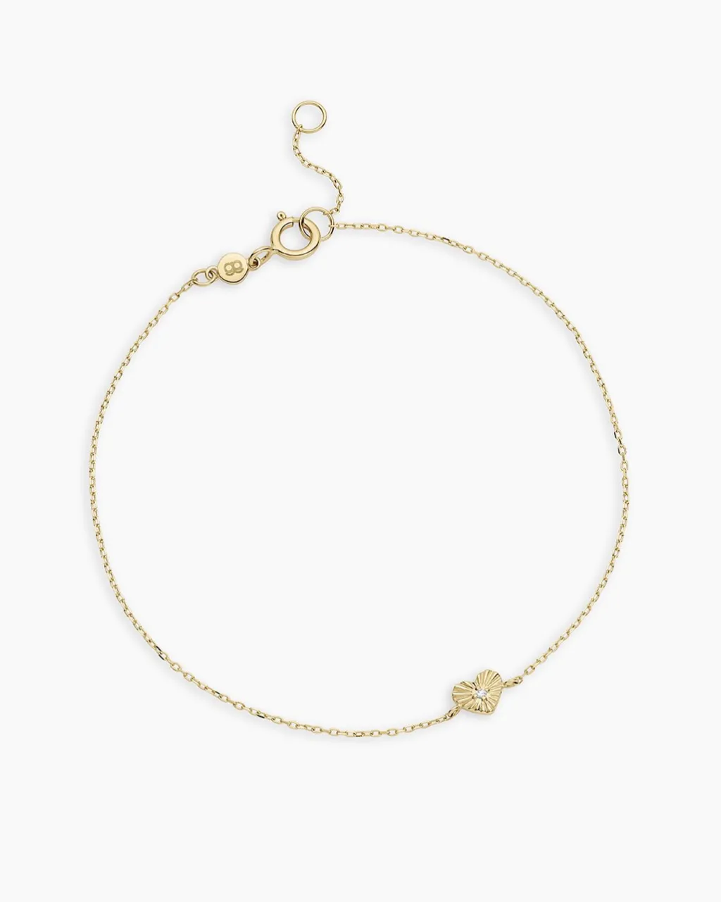 gorjana Diamond Vintage Heart Bracelet 14k Solid Gold Sale