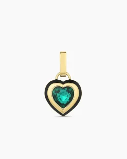 gorjana Emerald Heart Tag Charm 18k Gold Plated Sale