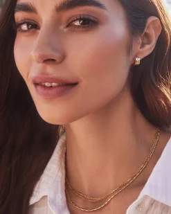 gorjana Enzo Chain Necklace 18k Gold Plated Clearance