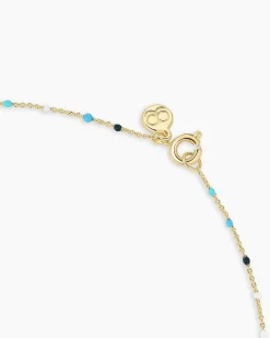 gorjana Evil Eye Capri Necklace 18k Gold Plated Hot