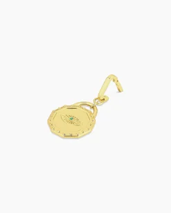 gorjana Evil Eye Coin Statement Charm 18k Gold Plated Hot