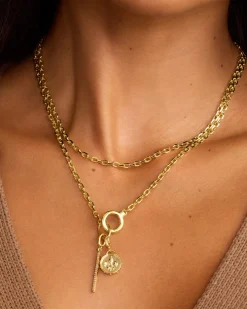 gorjana Fleur De Lis Coin Parker Charm 18k Gold Plated Online