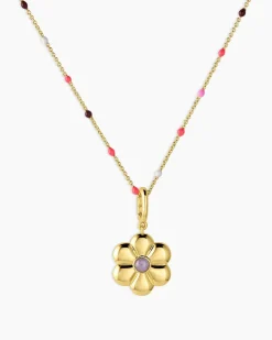 gorjana Flower Capri Necklace 18k Gold Plated Best