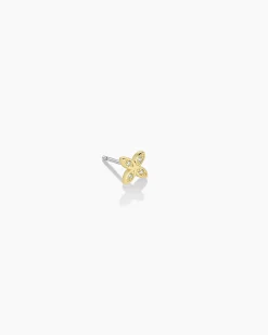 gorjana Flower Single Stud 18k Gold Plated Online