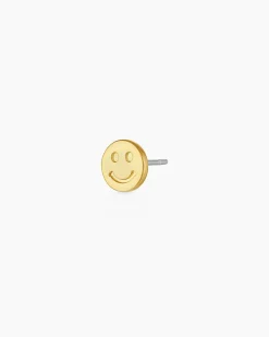 gorjana Happy Single Stud 18k Gold Plated Best