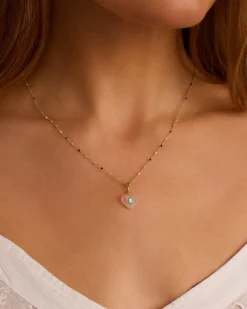 gorjana Heart Capri Necklace 18k Gold Plated Hot