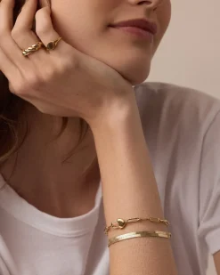gorjana Heart Padlock Bracelet 18k Gold Plated Fashion