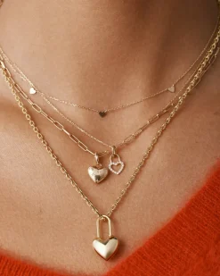gorjana Heart Padlock Charm 18k Gold Plated Fashion