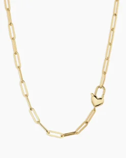 gorjana Heart Padlock Necklace 18k Gold Plated Sale