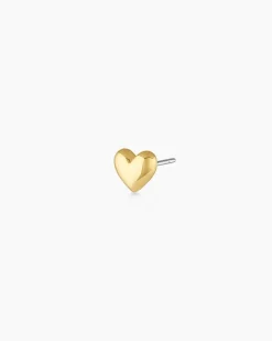 gorjana Heart Single Stud 18k Gold Plated Discount