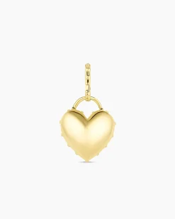 gorjana Heart Statement Charm 18k Gold Plated New