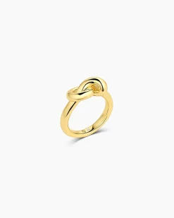 gorjana Infinity Knot Ring 18k Gold Plated Outlet