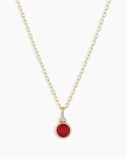 gorjana 14k Gold Birthstone Necklace New