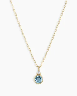 gorjana 14k Gold Birthstone Necklace New