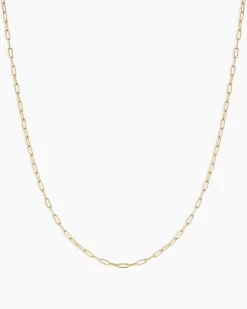 gorjana 14k Gold Parker Delicate Link Necklace 14k Solid Gold Sale