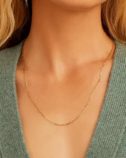 gorjana 14k Gold Parker Micro Mini Necklace 14k Solid Gold New