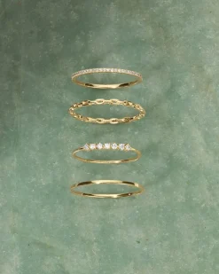 gorjana 14k Gold Rose Delicate Ring 14k Solid Gold Hot