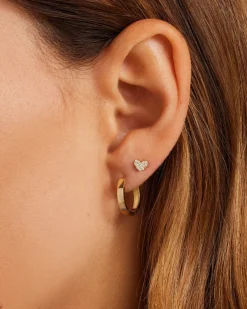 gorjana 14k Gold Rose Hoops 14k Solid Gold Outlet