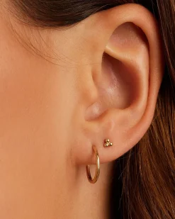gorjana 14k Gold Trio Flat Back Single Stud 14k Solid Gold Sale