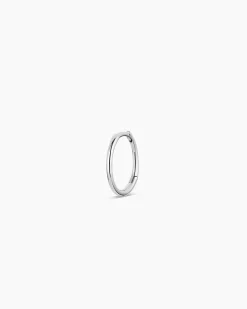 gorjana 14k White Gold Classic Single Huggie 14k Solid White Gold Outlet