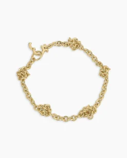 gorjana Knotty Bracelet 18k Gold Plated Clearance