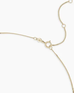 gorjana Lab Grown Diamond Emerald Row Necklace 14k Solid Gold Fashion