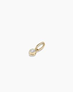 gorjana Lab Grown Diamond Halo Charm 14k Solid Gold Sale