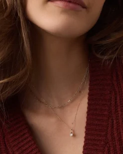 gorjana Lab Grown Diamond Heart Charm Necklace 14k Solid Gold Clearance