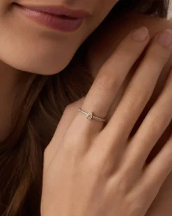 gorjana Lab Grown Diamond Pear Eternity Ring 14k Solid Gold Outlet