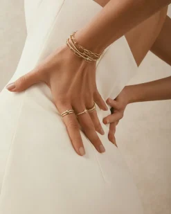 gorjana Lab Grown Diamond Pear Eternity Ring 14k Solid Gold Outlet