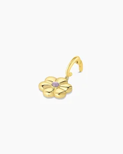 gorjana Lavender Flower Parker Charm 18k Gold Plated Outlet