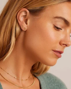 gorjana Lightning Single Stud 18k Gold Plated Hot