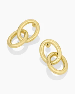 gorjana Lou Drop Earrings 18k Gold Plated Discount