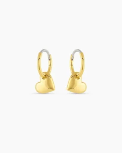 gorjana Lou Heart Huggies 18k Gold Plated Outlet