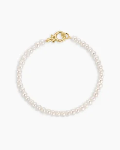 gorjana Lou Pearl Bracelet 18k Gold Plated Outlet
