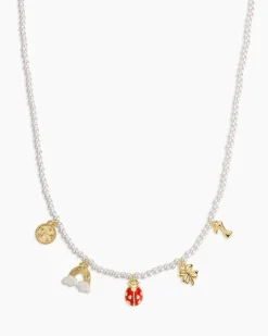 gorjana Lucky Mini Charm Necklace 18k Gold Plated Outlet